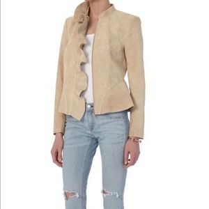Dixon Suede Ruffle Jacket